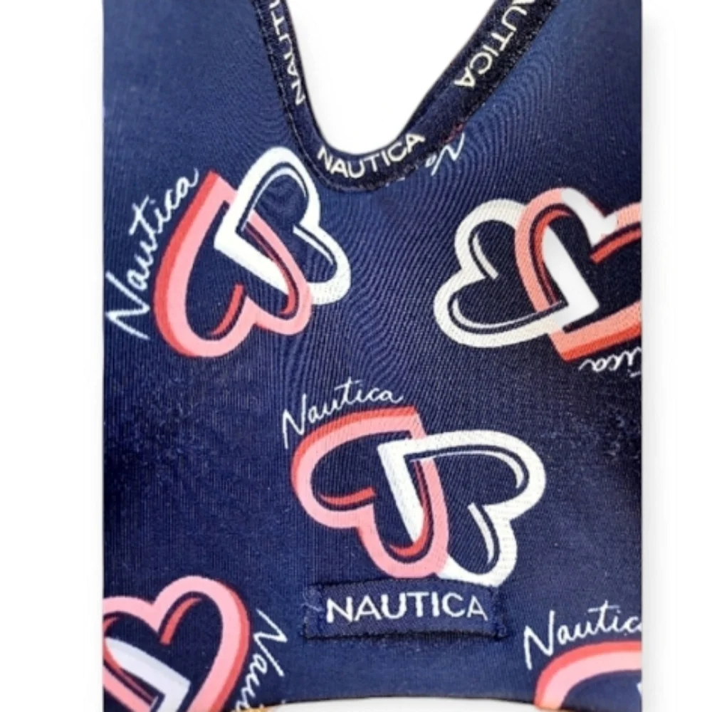 NAUTICA Heart Print Wireless Seamless Padded Bra NWT